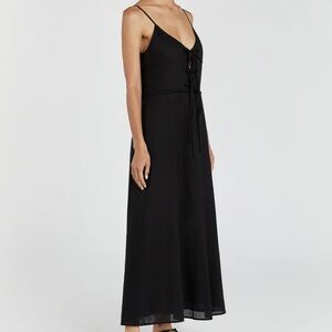 DISSH Mimi Black Linen Midi Dress